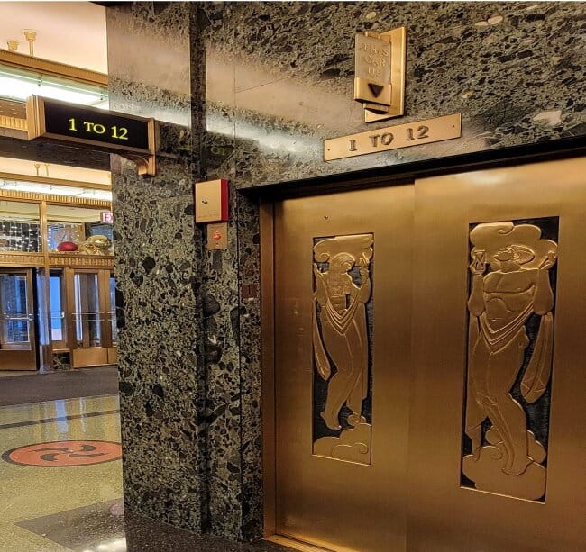 art deco elevator