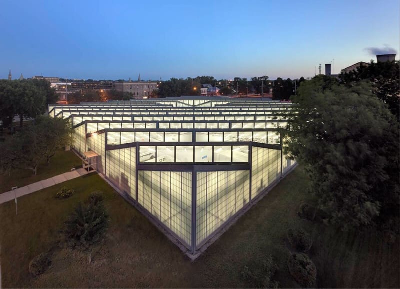 Jahn's Michigan City Public Library. Photo courtesy Peter Siege.