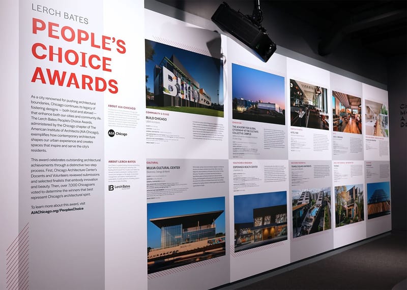 The Lerch Bates People's Choice Awards installation in the Chicago Gallery.