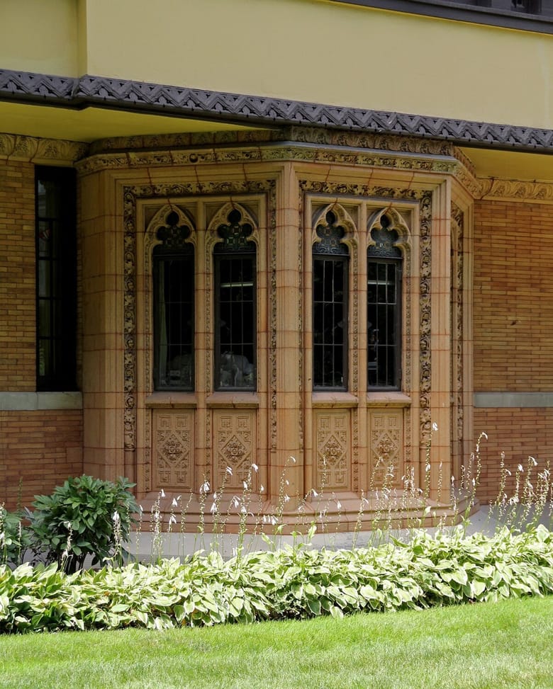 A closeup photo of the Nathan Moore House