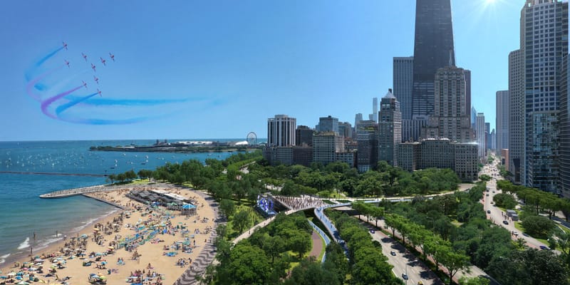 Oak St Beach Connector. Rendering courtesy of The Lamar Johnson Collaborative.